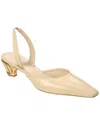 Ferragamo Alyssa Leather Cage-heel Slingback Pumps In Grey
