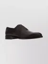 Ferragamo Dark Brown Leather Amber Lace-up Shoes In Brown