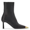 Ferragamo Amelia 70 Leather Ankle Boots In Black