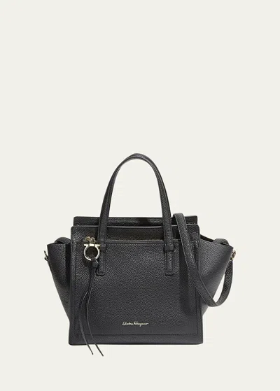 Ferragamo Amy Top Handle Tote Bag In Nero