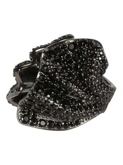 FERRAGAMO AN DRAPE EMBELLISHED RING