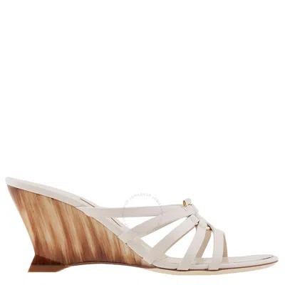 FERRAGAMO FERRAGAMO ANEMONE GANCINI ORNAMENT WEDGE SANDALS