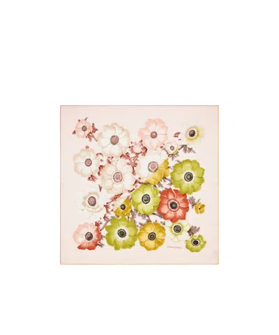 FERRAGAMO ANEMONE PRINT SILK SCARF
