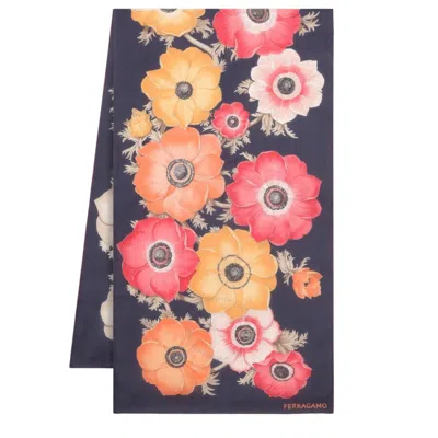 FERRAGAMO FERRAGAMO ANEMONE PRINT SILK SCARF