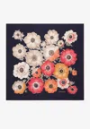 Ferragamo Anemone Print Silk Scarf In Multicolor