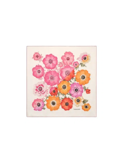 FERRAGAMO ANEMONE PRINTED SILK SCARF