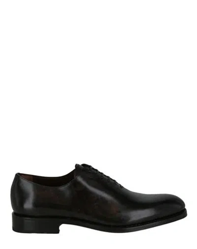 Ferragamo Angiolo Oxfords Man Lace-up Shoes Black Size 8 Calfskin