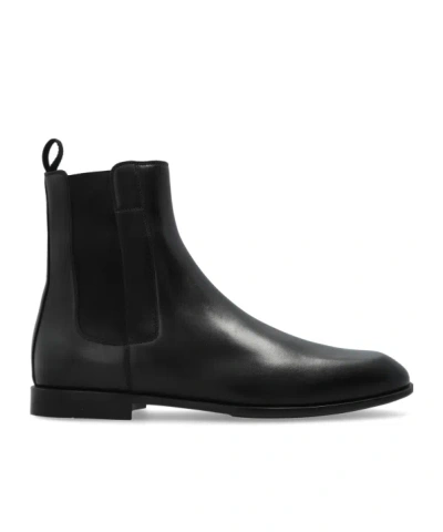 Ferragamo Angle Chelsea Boots In Black
