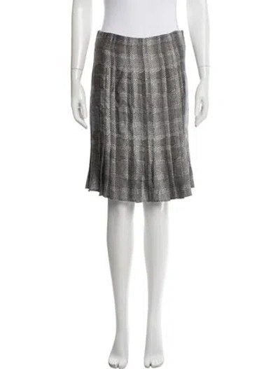 Pre-owned Ferragamo Animal Print Knee-length Skirt In Grey