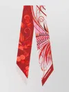 Ferragamo Fuchsia Red Printed Bandana Scarf In Red