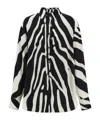 Ferragamo Zebra-print Long-sleeves Shirt In Multi
