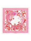 Ferragamo Animal Print Silk Scarf In White