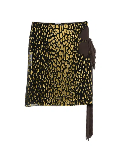 Ferragamo Animal-print Midi Skirt In Multi