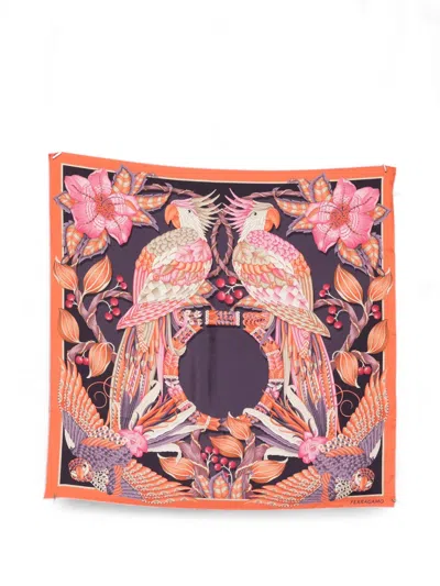 Ferragamo Animal-print Scarf In Multi