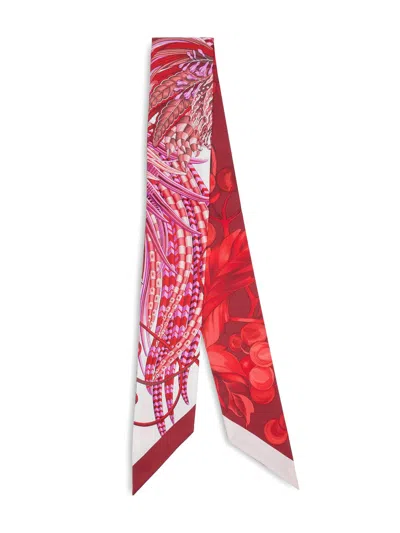 Ferragamo Animals-print Scarf In White