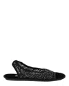 Ferragamo Anio Crystal Embellished Slingback Sandals In Black