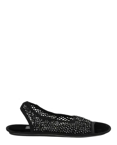 FERRAGAMO FERRAGAMO ANIO CRYSTAL EMBELLISHED SLINGBACK SANDALS