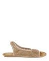 Ferragamo Anio Crystal Embellished Slingback Sandals In Neutral