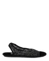 Ferragamo Anio Crystal Embellished Slingback Sandals In Black
