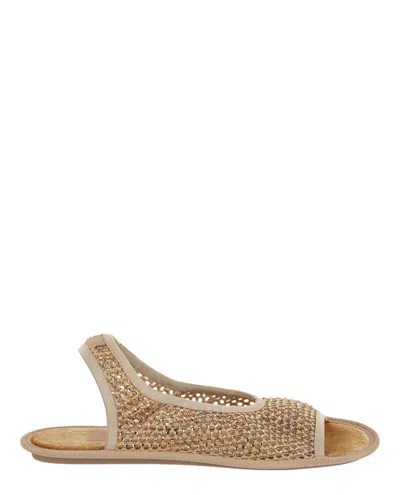 Ferragamo Anio Crystal Embellished Slingback Sandals In Multi
