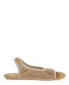 Ferragamo Anio Crystal Embellished Slingback Sandals In Neutral