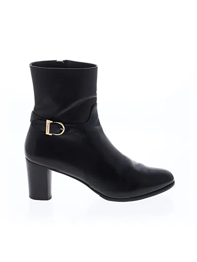 Pre-owned Ferragamo Ankle Boots In Black