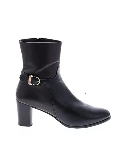 Pre-owned Ferragamo Ankle Boots In Black