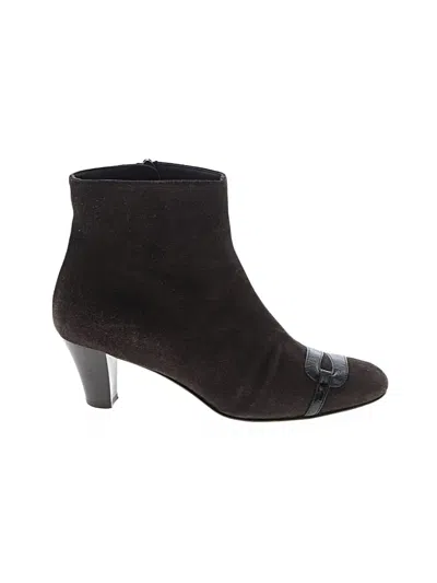 Pre-owned Ferragamo Ankle Boots In Brown
