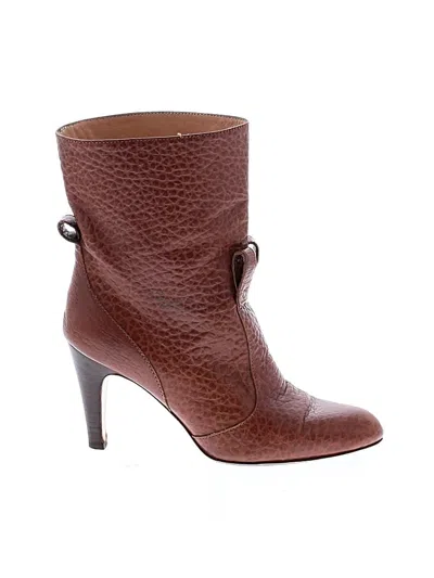 Pre-owned Ferragamo Ankle Boots In Brown