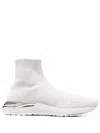 Ferragamo Ankle Sock Sneakers In Neutral