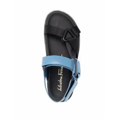 Ferragamo Ankle Strap Sandal In Blue