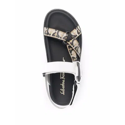 Ferragamo Ankle Strap Sandal In White