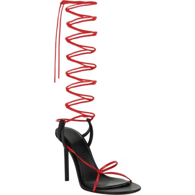 Ferragamo Ankle Wrap Sandal In Black