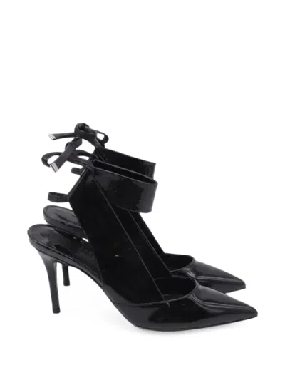 Pre-owned Ferragamo Ankle-strap Pvc Pumps In Black