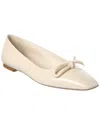 Ferragamo Annie Patent Flat In Neutral