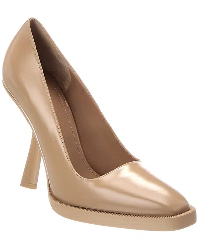 Ferragamo Anser X5 100 Leather Pump In Neutral