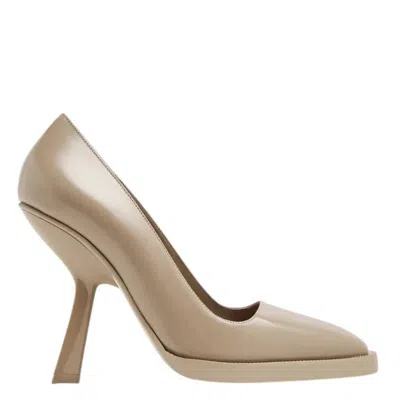 Ferragamo Anser X5 Leather Pumps In Neutral
