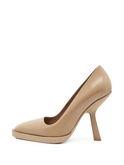 Pre-owned Ferragamo Anser X5 Pumps In Neutrals
