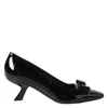 Ferragamo Anz Patent Leather Vara Bow Pumps