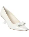 Ferragamo Anz Patent Pump In White