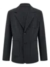 Ferragamo Applied Pockets Single-breasted Blazer In Gray