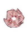 Ferragamo Arabesque Silk Scrunchie In Pink