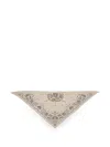 Ferragamo Arabesque-print Triangle Scarf In Neutral