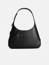 Ferragamo 'arch' Black Matte Leather Bag In Black