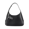 Ferragamo Hobo Gancini-buckle Shoulder Bag In Black