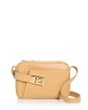 Ferragamo Archive Gancini Camera Crossbody Bag In Light Camel