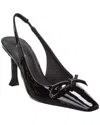 FERRAGAMO FERRAGAMO ARLENE BOW PATENT SLINGBACK PUMP