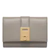 Ferragamo Ash Grey Calf Wallets In Gray