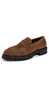 Ferragamo Aspen Auckland Suede Loafers Midbrown In Brown