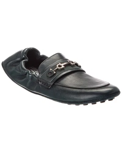 Ferragamo Man Loafers Black Size 9 Soft Leather